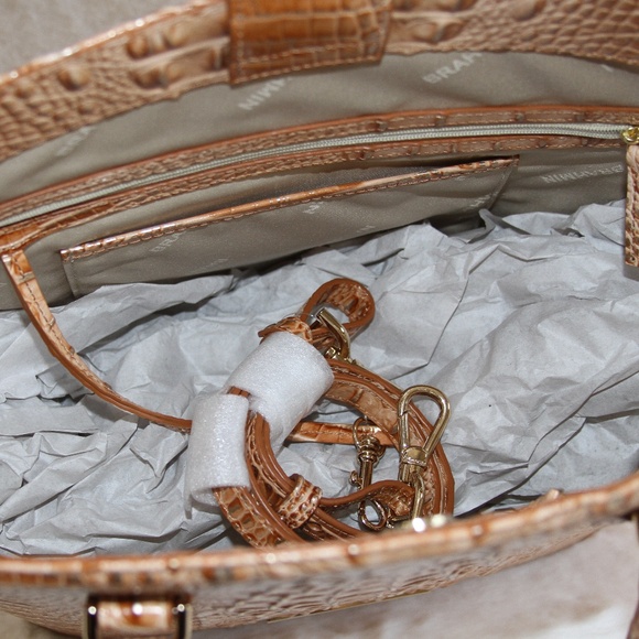 Brahmin Jeanne Tote Bag Honey Brown Melbourne Leather Purse NWT - Picture 6 of 7